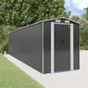 Image de 3147456 vidaXL Abri de jardin Anthracite 192x772x223 cm Acier galvanisé