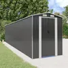 Image de vidaXL Abri de jardin Anthracite 192x855x223 cm Acier galvanisé 3147457