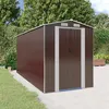 Image de 3147463 vidaXL Abri de jardin Marron foncé 192x440x223 cm Acier galvanisé