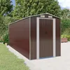 Image de 3147464 vidaXL Abri de jardin Marron foncé 192x523x223 cm Acier galvanisé
