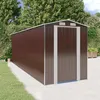 Image de 3147465 vidaXL Abri de jardin Marron foncé 192x606x223 cm Acier galvanisé