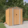 Image de 3147471 vidaXL Abri de jardin Marron clair 192x191x223 cm Acier galvanisé