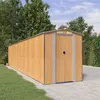 Image de 3147480 vidaXL Abri de jardin Marron clair 192x938x223 cm Acier galvanisé