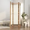 Image de Cloison de séparation pliante 3 panneaux 120 cm Bambou et toile