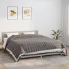 Image de vidaXL Couverture Lestée, Couette Lestée Adulte, Couverture Pondérée avec Boucles, Couverture Lourde, Literie, Gris 235x290 cm 15 kg Tissu 350787
