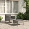 Image de Salon de jardin VIDAXL resine tressee gris 2 pieces 1 personnes