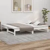 Image de Lit coulissant sans matelas blanc 2x(100x200) cm