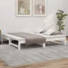 Image de Lit coulissant sans matelas blanc 2x(75x190) cm