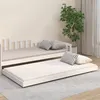 Image de Cadre de lit sans matelas blanc 100x200 cm bois de pin massif