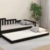 Image de vidaXL Bedframe massief grenenhout zwart 100x200 cm823493