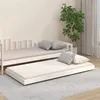 Image de Cadre de lit sans matelas blanc 75x190 cm bois de pin massif