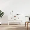 Image de Buffet Blanc 110x40x78 cm Bois massif de pin
