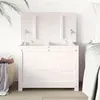 Image de vidaXL Boîte de rangement Blanc 60x32x45,5 cm Bois massif de pin823545