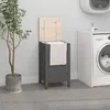 Image de vidaXL Boîte à linge Gris 44x44x76 cm Bois massif de pin 823576