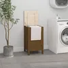 Image de vidaXL Boîte à linge Marron miel 44x44x76 cm Bois massif de pin 823577