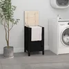 Image de vidaXL Boîte à linge Noir 44x44x76 cm Bois massif de pin 823578
