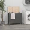 Image de Boîte à linge Gris 88,5x44x76 cm Bois massif de pin