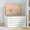 Image de Boîte de rangement Blanc 59,5x36,5x33 cm Bois massif de pin