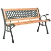 Image de vidaXL Tuinbank 116 cm gietijzer en massief vurenhout319571