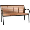 Image de vidaXL Tuinbank 116 cm staal en HKC zwart en bruin319579