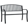 Image de vidaXL Tuinbank 120 cm staal zwart319580