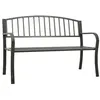 Image de vidaXL Tuinbank 120 cm staal grijs319581