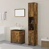 Image de Ensemble de meubles de salle de bain 3 pcs Chêne fumé