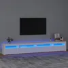 Image de Meuble TV avec lumières LED Blanc 270x35x40 cm