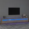 Image de vidaXL Tv-meubel met LED-verlichting 270x35x40 cm sonoma eikenkleurig3152748