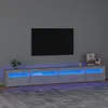 Image de Meuble TV avec lumières LED Gris béton 270x35x40 cm