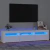 Image de Meuble TV avec lumières LED Blanc 180x35x40 cm