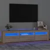 Image de vidaXL Tv-meubel met LED-verlichting 180x35x40 cm sonoma eikenkleurig3152756