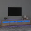 Image de Meuble TV avec lumières LED Chêne sonoma 240x35x40 cm