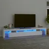 Image de Meuble TV avec lumières LED Blanc 260x36,5x40 cm