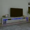 Image de Meuble TV avec lumières LED Gris béton 260x36,5x40 cm