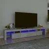 Image de Meuble TV avec lumières LED Gris béton 230x36,5x40 cm