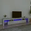 Image de Meuble TV avec lumières LED Gris béton 215x36,5x40 cm