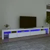 Image de Meuble TV avec lumières LED Blanc 290x36,5x40 cm