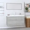 Image de Ensemble de meubles de salle de bain 3 pcs Gris béton