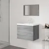 Image de Meubles de salle de bain Sonoma gris Bois d ingénierie