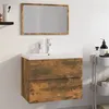 Image de Meubles de salle de bain Chêne fumé Bois d ingénierie