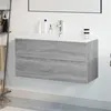 Image de vidaXL Meuble lavabo avec bassin intégré Sonoma gris Bois d'ingénierie3152883