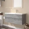 Image de vidaXL Meuble lavabo avec bassin intégré Sonoma gris Bois d'ingénierie3152886