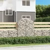 Image de Panier de gabions arqué 100x30x120 140 cm Fer galvanisé
