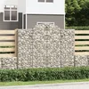 Image de vidaXL Schanskorf gewelfd 200x50x160/180 cm gegalvaniseerd ijzer153498