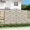 Image de vidaXL Panier de Gabions Arqué, Mur de Soutènement Insonorisant, Cage de Gabion, Gabion pour Pierre, Décoration de Jardin 153520
