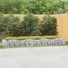 Image de vidaXL Lit Surélevé à Gabions Arqué, Jardinière en Gabion, Panier à Gabion Jardin Terrasse Patio Extérieur, 400x100x50 cm 153551