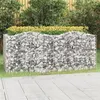 Image de vidaXL Lit surélevé à gabions arqué 200x100x100 cm Fer galvanisé, panier en gabion, mur en gabion, lit de fleurs en gabion, cage en gabion