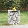 Image de Foyer en gabion Ø 50 cm Fer galvanisé