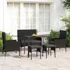 Image de Salon de jardin Vidaxl 6 personnes resine tressee 6 pieces 90.0 x 50 x 67 cm noir
